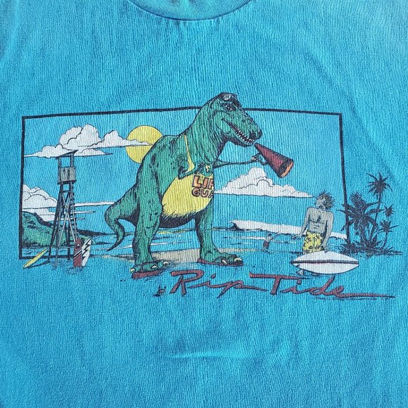 Tee Jays Other - Vintage Men's Dinosaur Rip Tide T-Shirt/ Size Large